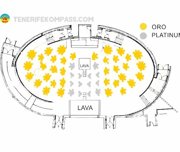 Ole flamenco saali plaan