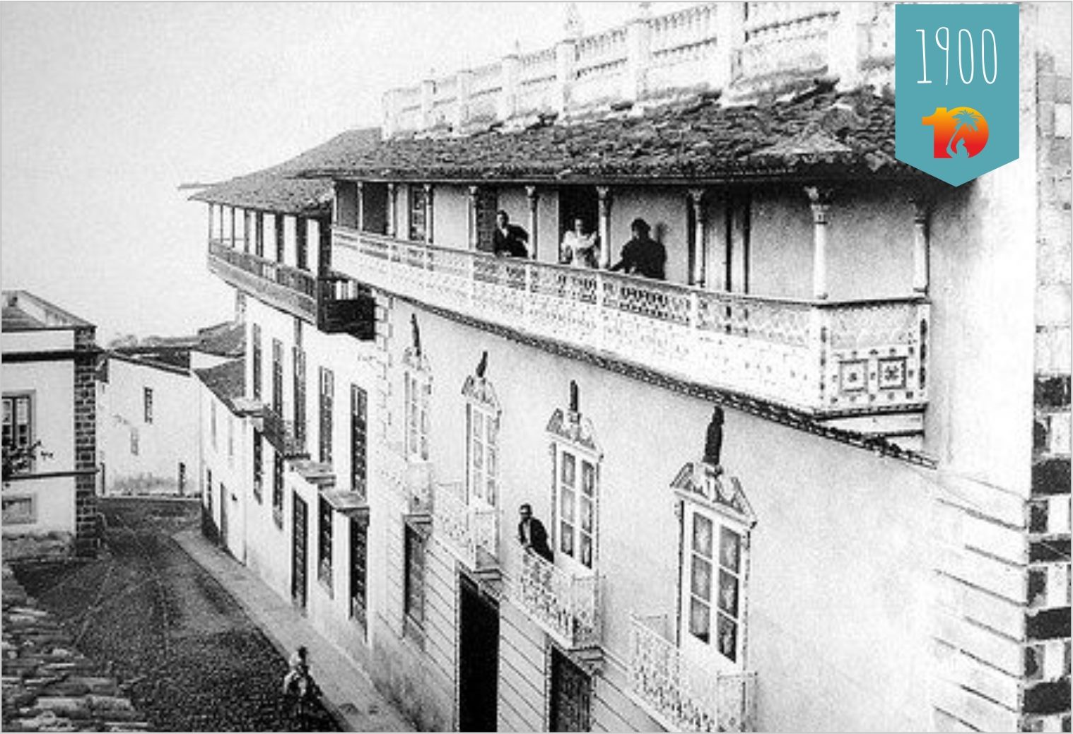 Kanaari rõdud Tenerifel, La Orotava kuulus rõdudega maja ehk Casa de Los Balcones 1900