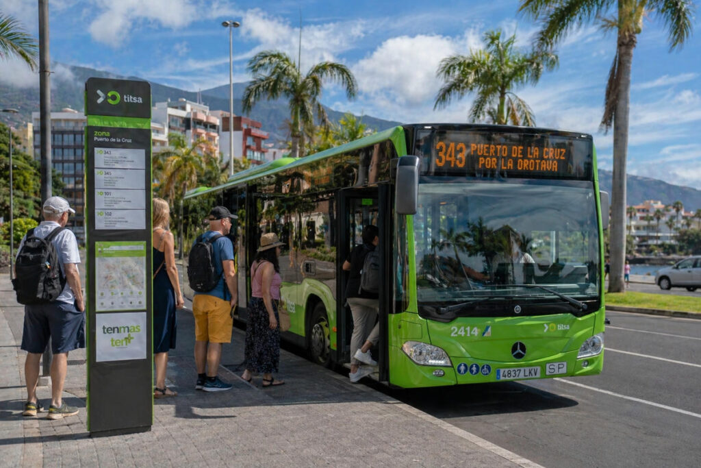Väga mugav ja soodne on kasutada kohaliku bussifirma TITSA teenuseid.